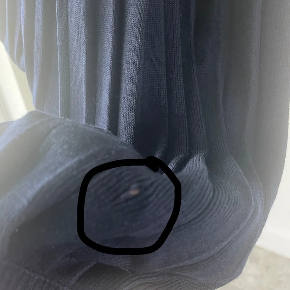 Maus & Hoffman Classic Dark Blue Puffy Sleeves Button-down Wool Cardigan L - Picture 9 of 11